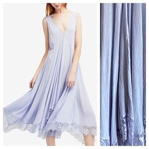 Free People Intimately Light Periwinkle Blue Girl Like You Lace Dress XS